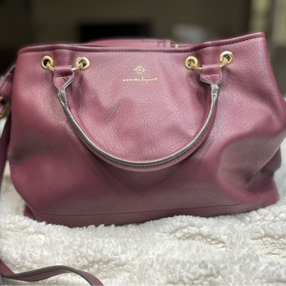 Nanette Lepore Burgundy Leather Tote Bag - Picture 3 of 13